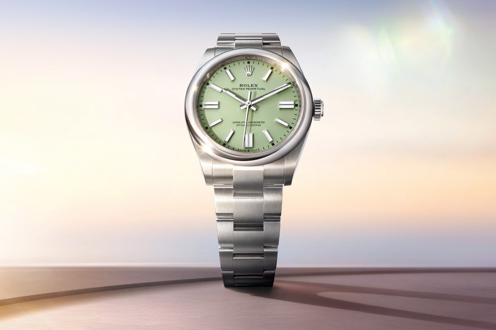 Rolex Oyster Perpetual on sky background